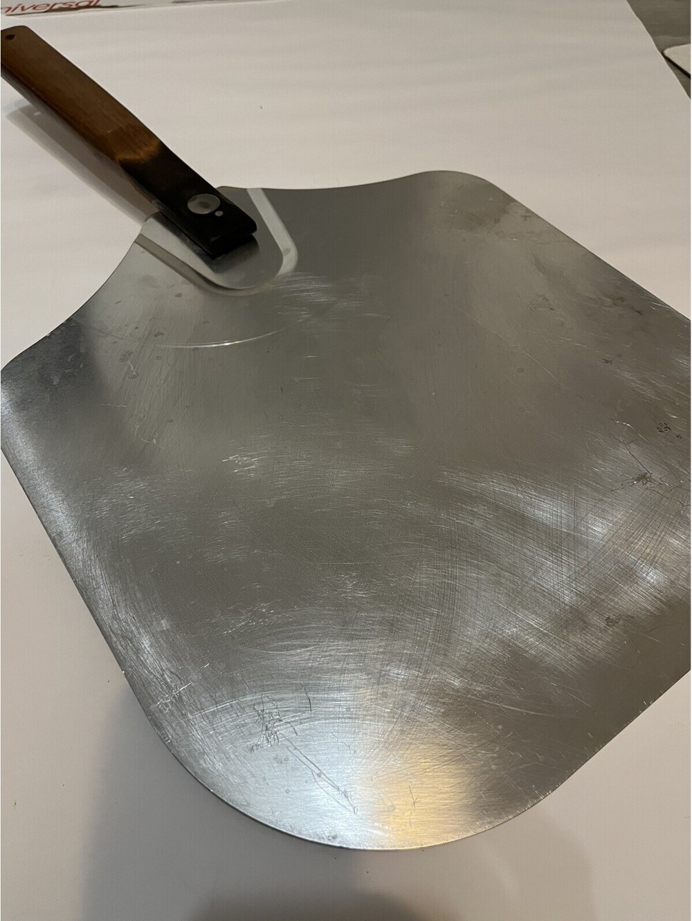 14" x 12” Aluminum metal Pizza Peel w/ Wood Handle